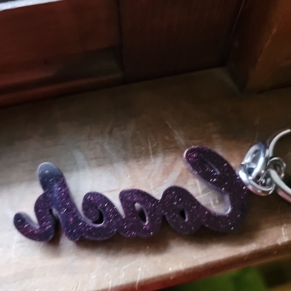 Coach Cursive Embellished Keychain Bag Charm - preloved condition - Picture 3 of 4